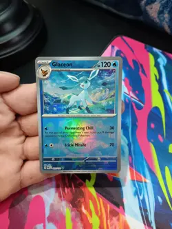 Pokemon TCG Glaceon 025/131 Sv: Prismatic Evolutions Holo Master Ball Pattern NM - Image 2