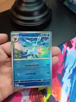 Pokemon TCG Glaceon 025/131 Sv: Prismatic Evolutions Holo Master Ball Pattern NM - Image 3
