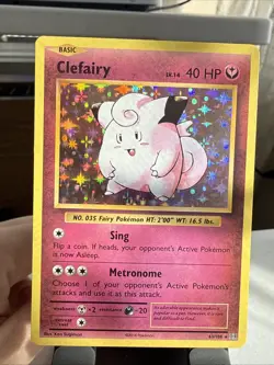 Pokemon 2016 TCG Clefairy XY Evolutions Holo Rare Card #63/108 Mint - Image 1
