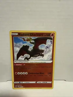 Pokemon TCG Radiant Charizard Crown Zenith Holo Card 020/159 NM Condition - Image 1