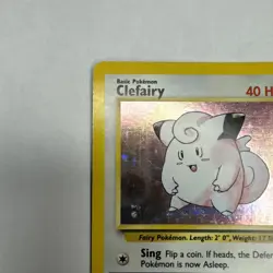 Clefairy 005/102 Base Set Holo Vintage Wotc Pokemon Card First Edition - Image 2