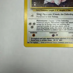 Clefairy 005/102 Base Set Holo Vintage Wotc Pokemon Card First Edition - Image 4