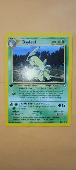 Pokemon TCG Neo Genesis Bayleef FIRST EDITION Card 29/111 - Image 3