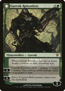 Garruk Relentless // Garruk, the Veil-Cursed [Innistrad] Lightly Played - Image 1
