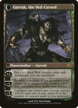Garruk Relentless // Garruk, the Veil-Cursed [Innistrad] Lightly Played - Image 2