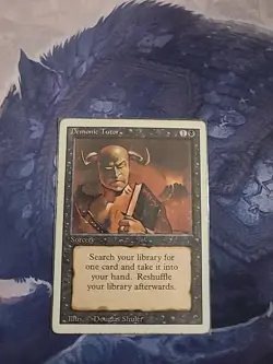 Magic the Gathering Revised Edition Demonic Tutor Sorcery - Image 1