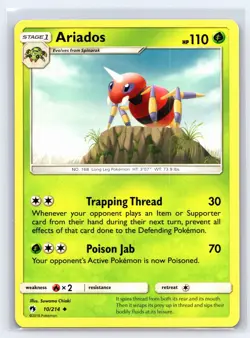 2018 Pokemon TCG - Sun & Moon SM Lost Thunder Ariados 10/214 - Image 1