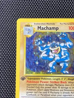 Machamp 8/102 Holo Rare 1st Edition Base Set WOTC Pokemon Card - Image 2