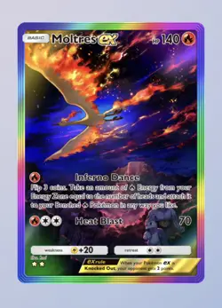 Rainbow Moltres ex Genetic Apex Pokemon TCG Pocket 2 Star ⭐⭐ (English) - Image 1