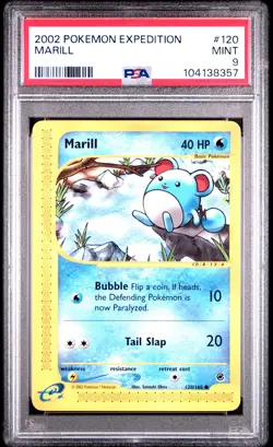 2002 POKEMON EXPEDITION #120 MARILL PSA 9 - Image 1