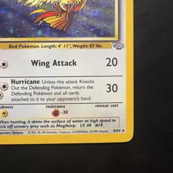 Pokemon Vintage Holo Rare Pidgeot 8/64 Jungle WotC 1999 - Image 4