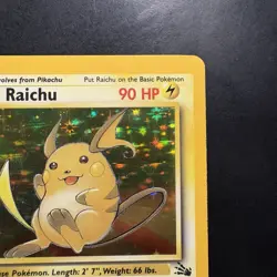 Pokemon Vintage Holo Raichu 14/62 Fossil Wizards Of The Coast 1999 - Image 3
