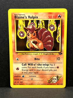 Blaine's Vulpix 66/132 Gym Challenge - Common Pokemon TCG Card - NM/LP - Image 1