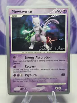 Mewtwo LV.51 9/100 Rare Pokemon Majestic Dawn 2009 World Championships Cohen LP - Image 1