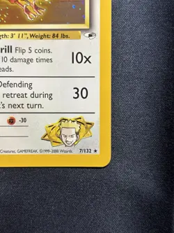 Pokemon 1st Edition Lt. Surge’s Fearow Holo w/ Swirl | Gym Heroes WOTC - Image 3