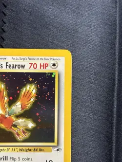 Pokemon 1st Edition Lt. Surge’s Fearow Holo w/ Swirl | Gym Heroes WOTC - Image 4