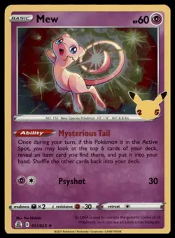 Pokemon - Mew Celebrations #011/025 - Holo - NM - Image 1