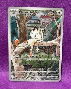 ⭐Meowth 106/094 Phantasmal Flames Holo Full Art Pokemon TCG ⭐ - Image 1