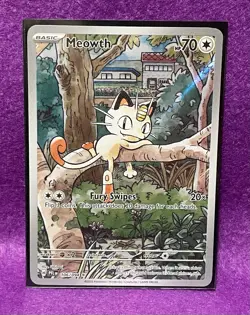 ⭐Meowth 106/094 Phantasmal Flames Holo Full Art Pokemon TCG ⭐ - Image 3