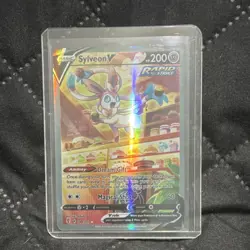 Pokemon Sylveon V Ultra Rare Full Art Rapid Strike Holo 184/203 Evolving Skies - Image 1