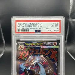 2025 Pokemon Mega Evolution UPC Promo Mega Charizard #023 EN Graded PSA 8 - Image 2