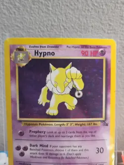 Pokemon Hypno Fossil Holo Rare 8/62 Unlimited WOTC English 1999 - Image 2