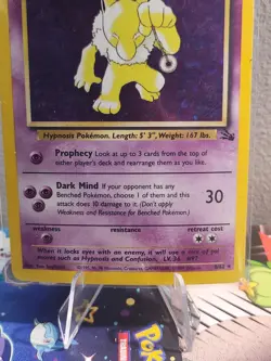 Pokemon Hypno Fossil Holo Rare 8/62 Unlimited WOTC English 1999 - Image 3