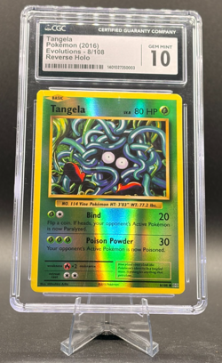 2016 Pokemon Evolutions Tangela Reverse Holo 8/108 CGC 10 Gem Mint - Image 1