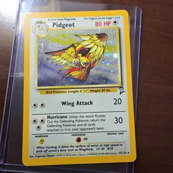 Pidgeot Holo 14/130 #14 - 2000 Pokemon TCG Base Set 2 WOTC Vintage LP - Image 1