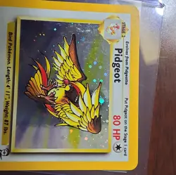 Pidgeot Holo 14/130 #14 - 2000 Pokemon TCG Base Set 2 WOTC Vintage LP - Image 3