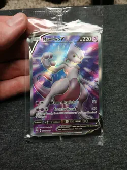 Pokemon TCG Mewtwo V SWSH229 Sword & Shield Full Art Holo Promo (SEALED) - Image 1