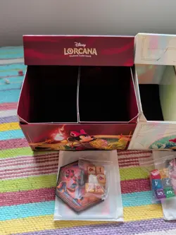 Disney Lorcana TCG Reign Of Jafar & FABLED empty Trove Sets With Accessories - Image 1