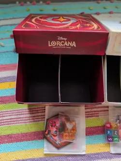 Disney Lorcana TCG Reign Of Jafar & FABLED empty Trove Sets With Accessories - Image 3