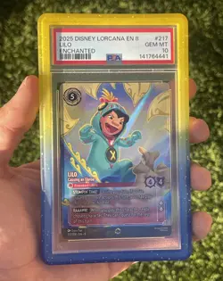2025 DISNEY LORCANA REIGN OF JAFAR ENCHANTED LILO CAUSING AN UPROAR PSA 10 - Image 1