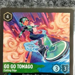 Disney Lorcana Reign of Jafar Go Go Tomago Cutting Edge 107/204 Super Rare NM/Mi - Image 3