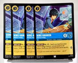 Disney Lorcana TCG Azurite Sea Hiro Hamada Robotics Prodigy 145/204 Uncommon x4 - Image 1