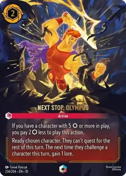 Disney Lorcana Whispers in the Well - Next Stop, Olympus Enchanted Foil #234/204 - Image 1