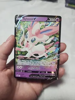 Sylveon V BLACK STAR PROMO card SWSH202 Sword & Shield Pokemon TCG 2022 Eevee NM - Image 1