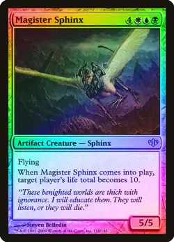 Magister Sphinx FOIL Conflux NM Artifact White Blue Black Rare CARD ABUGames - Image 1