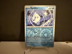 Vanillite 027 2025 Pokemon S&V White Flare Reverse Holo Card NM+ - Image 1