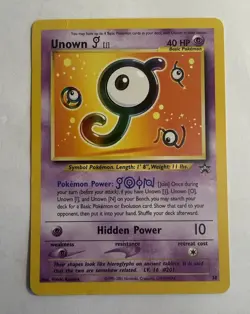 Pokemon TCG Unown J #38 Black Star Promo Card - Image 2