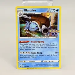 Pokemon Go Blastoise Holo Rare TCG Card 017/078 NM - Image 1
