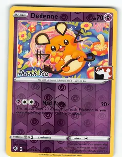 DEDENNE 078/189 HOLOFOIL THANK YOU PROMO CARDS POKEMON NM - Image 2