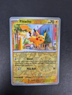 Pikachu [SWIRL] - 018/091 - Pokemon Paldean Fates Cosmos Reverse Holo Rare Card - Image 1
