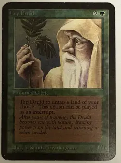 Magic the Gathering Ley Druid Alpha Card Excellent Condition CCG MTG - Image 1