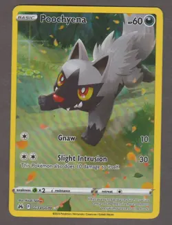 Poochyena GG33/GG70 Crown Zenith Galarian Gallery Full Art Holo Pokemon Card NM - Image 1