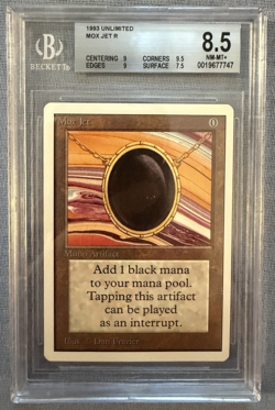 Mox Jet Unlimited BGS 8.5 NM-MT+ Magic The Gathering | MTG - Image 1