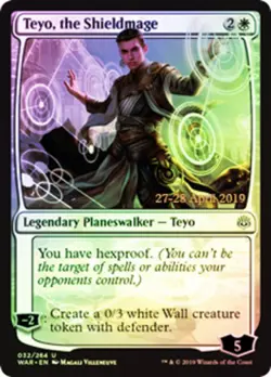 Teyo, the Shieldmage - Foil - Prerelease Promo NM, English MTG War Of The Spark - Image 1