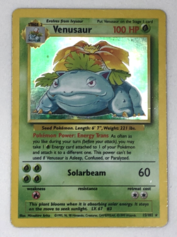Venusaur 15/102 Holo Rare Base Set Pokemon Card - Image 1