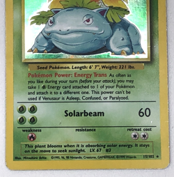 Venusaur 15/102 Holo Rare Base Set Pokemon Card - Image 4
